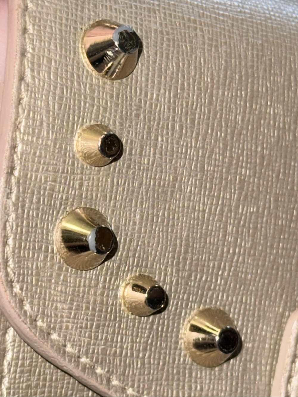 Furla EUC Julia Studded Metropolis Crossbody with Gold Studs & Chain - Picture 11 of 16